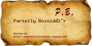 Partelly Bozsidár névjegykártya